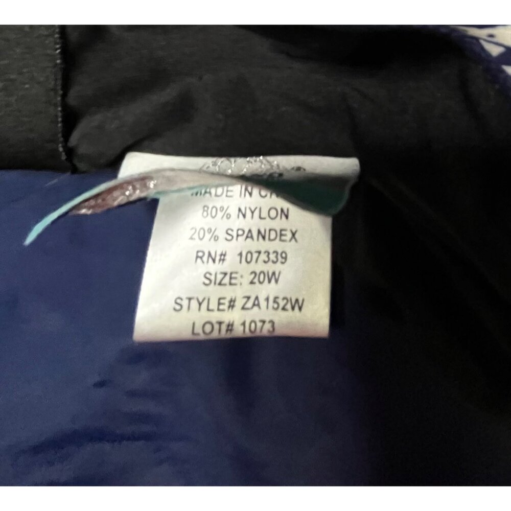 New! Sea & Sand Womens 2-pc Navy Blue Swim 20W - Picture 5 of 5